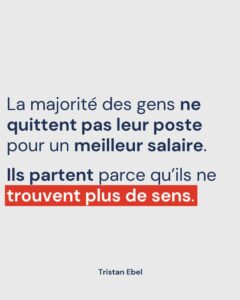 Image du post LinkedIn: La majorité des gens ne quittent pas leur poste pour un meilleur salaire
