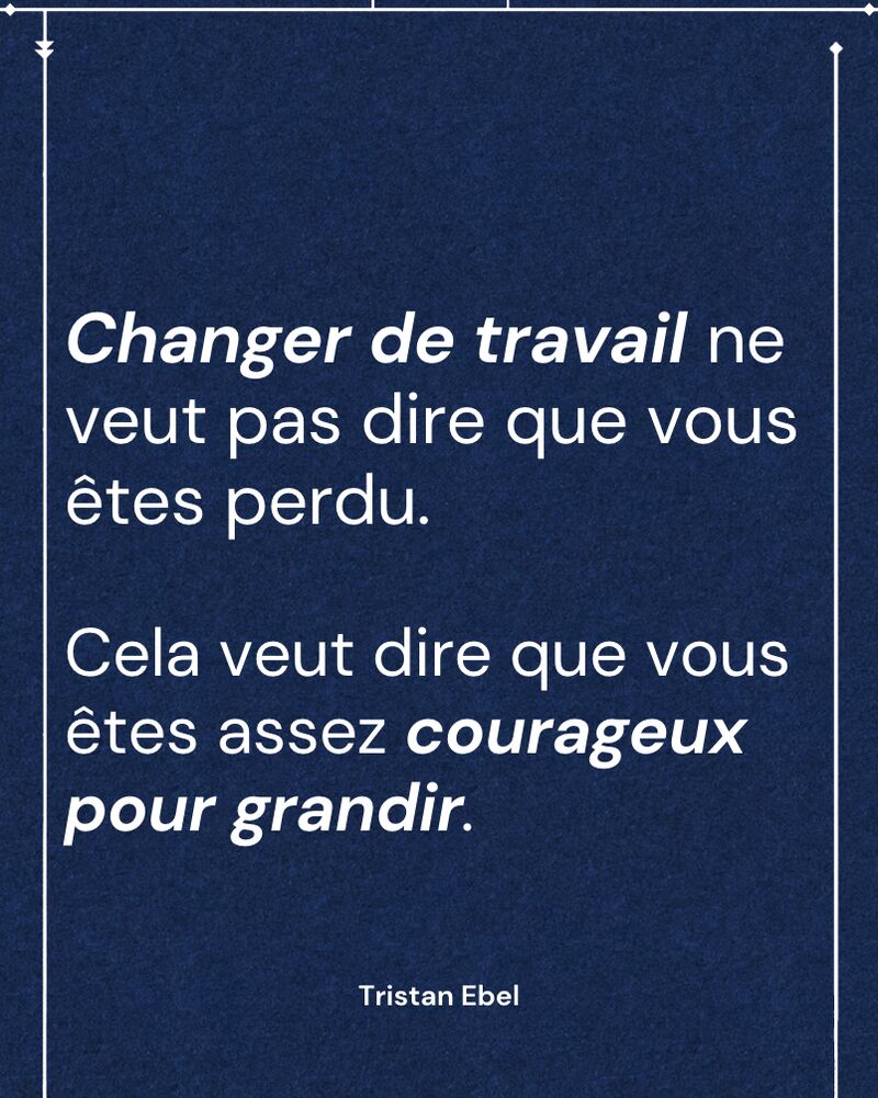 Image du post LinkedIn: Changer de job, ce n’est pas fuir