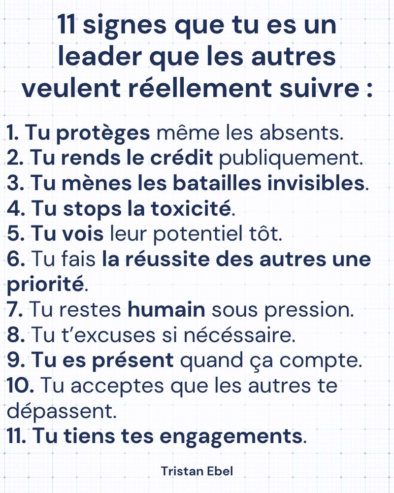 Image du post LinkedIn: Le leadership n’a jamais été une question de titre