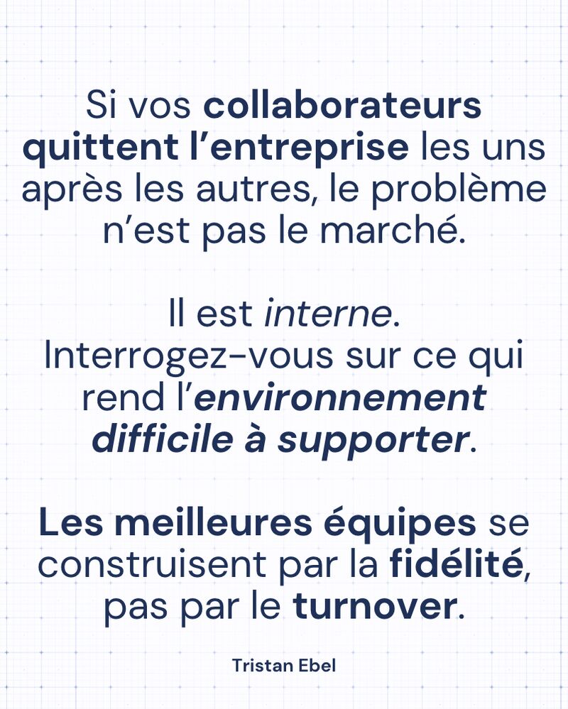 Image du post LinkedIn: Les meilleurs talents ne partent presque jamais pour quelques euros de plus