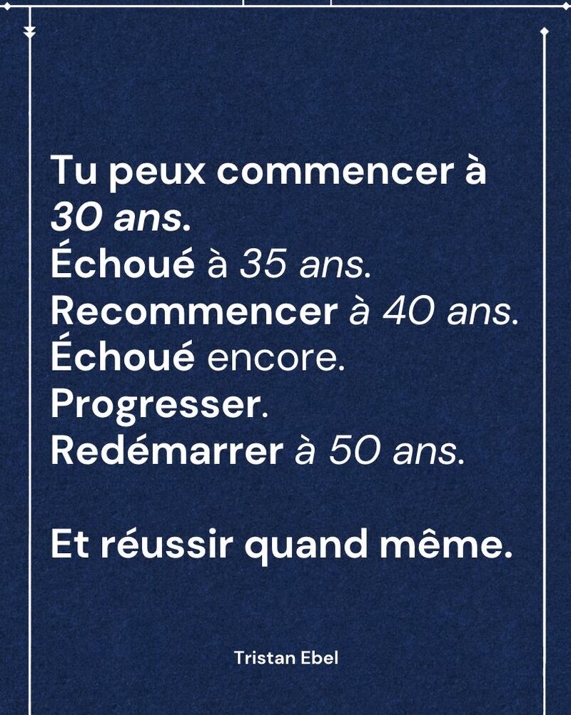 Image du post LinkedIn: Le succès n’est pas une question d’âge