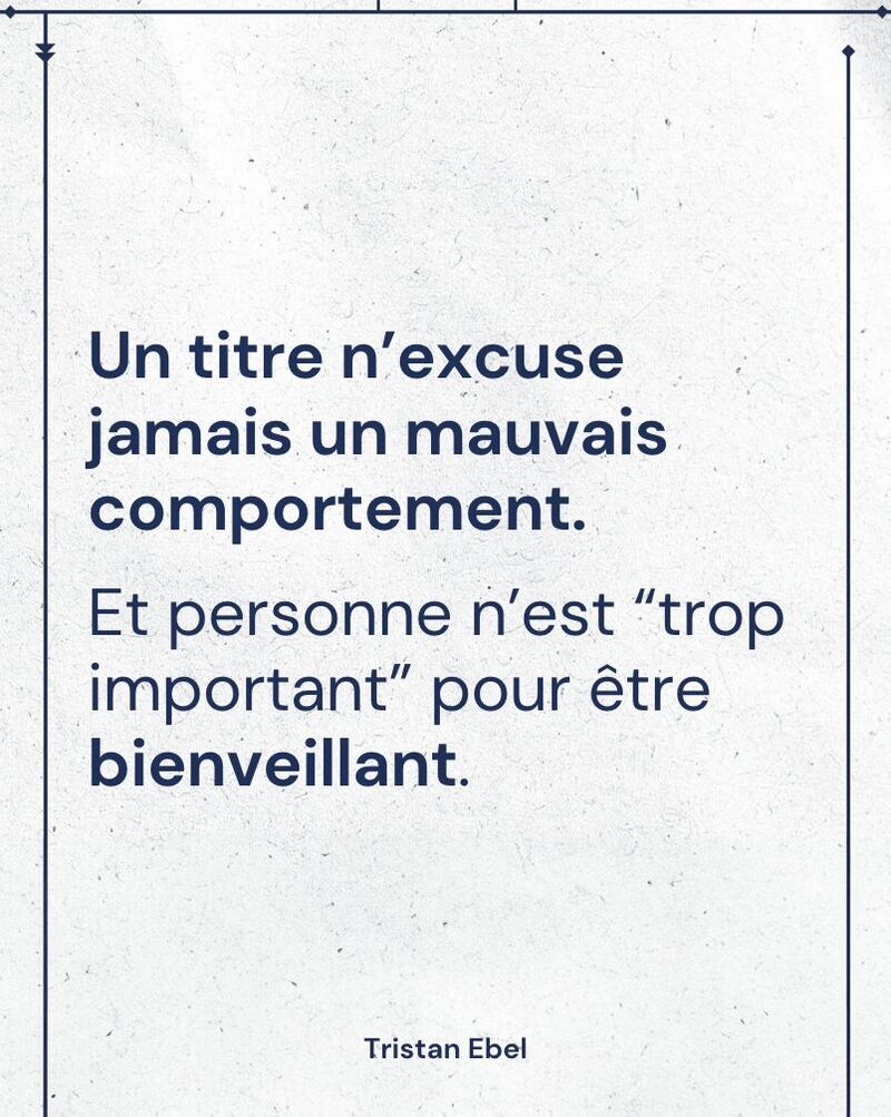 Image du post LinkedIn: Un statut n’autorise jamais les écarts