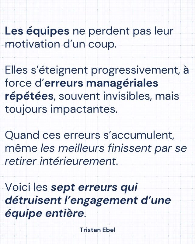 Image du post LinkedIn: On met souvent la baisse d’engagement sur le dos des équipes