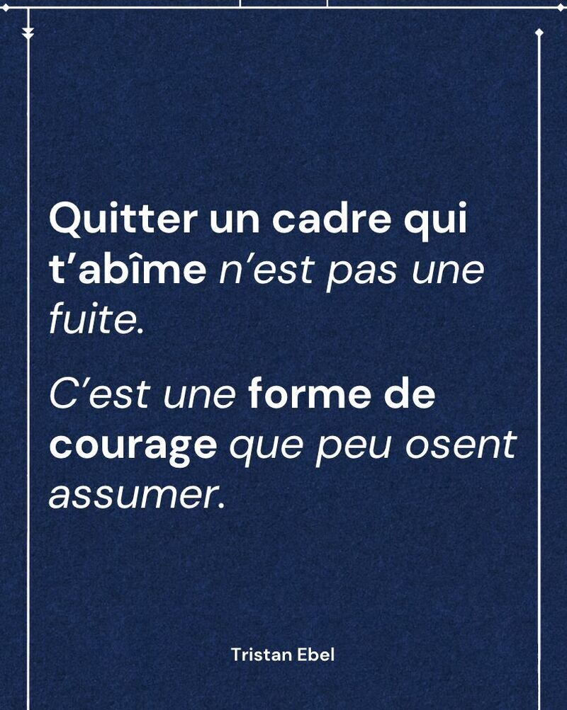 Image du post LinkedIn: Quitter un poste pour se préserver n’est pas abandonner