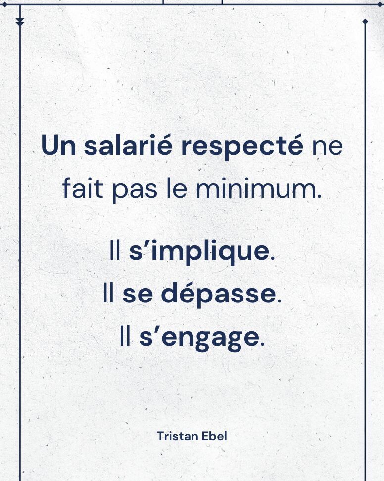 Image du post LinkedIn: Un collaborateur réellement engagé ne calcule pas