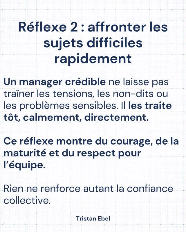 Image du post LinkedIn: La crédibilité d’un manager n’est pas liée à son poste