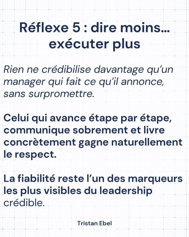 Image du post LinkedIn: La crédibilité d’un manager n’est pas liée à son poste