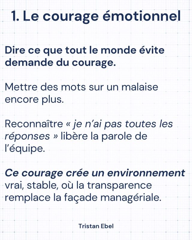 Image du post LinkedIn: Le courage est souvent mal compris en leadership