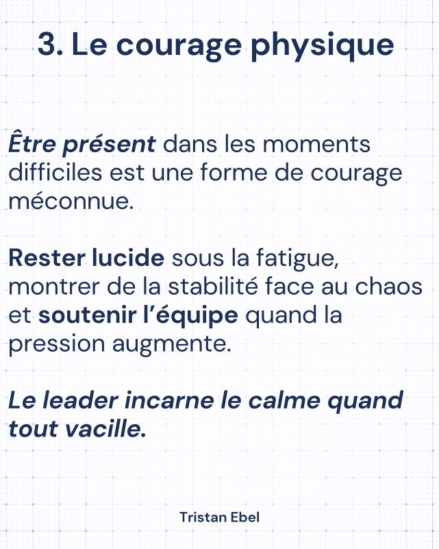 Image du post LinkedIn: Le courage est souvent mal compris en leadership