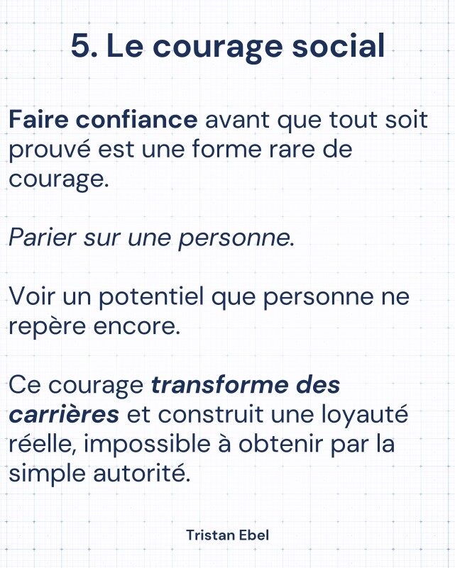 Image du post LinkedIn: Le courage est souvent mal compris en leadership