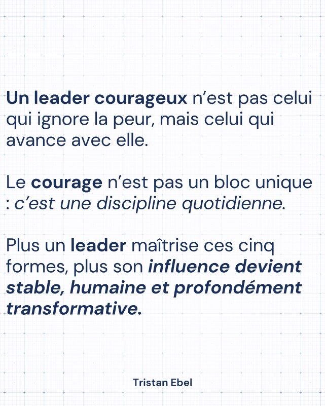 Image du post LinkedIn: Le courage est souvent mal compris en leadership