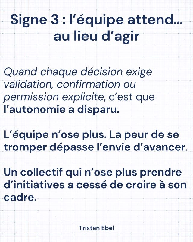 Image du post LinkedIn: Une équipe ne dit presque jamais : “On n’a plus confiance en notre manager