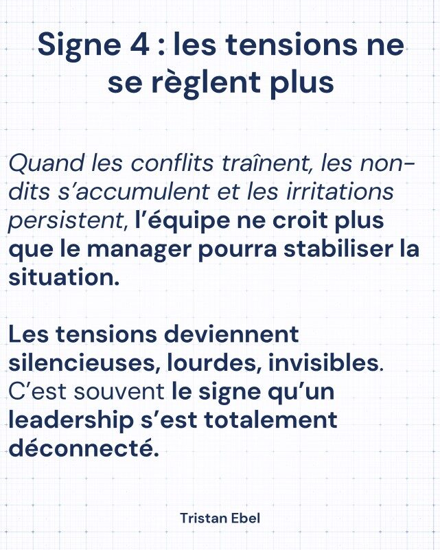 Image du post LinkedIn: Une équipe ne dit presque jamais : “On n’a plus confiance en notre manager