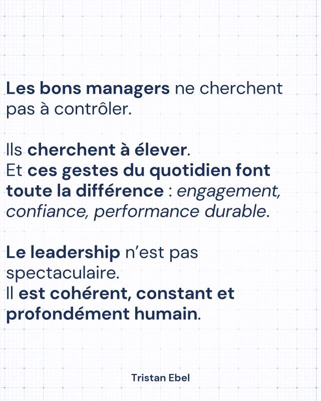 Image du post LinkedIn: Le leadership ne se joue pas dans les grandes déclarations