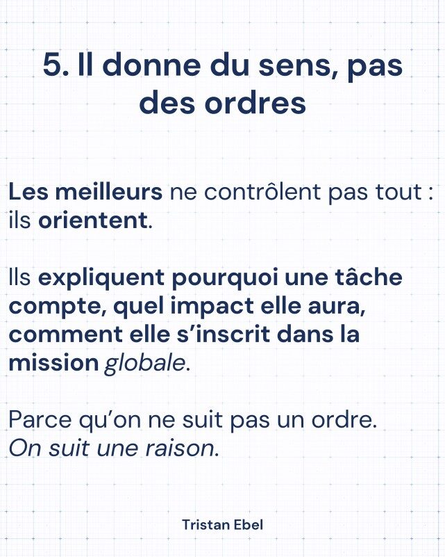 Image du post LinkedIn: Le leadership ne se joue pas dans les grandes déclarations