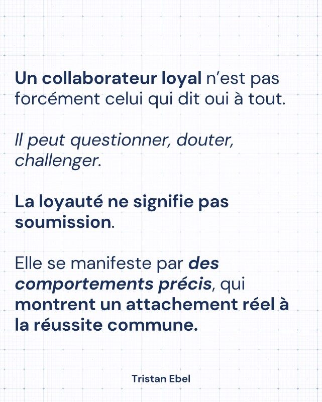 Image du post LinkedIn: On confond souvent loyauté et docilité