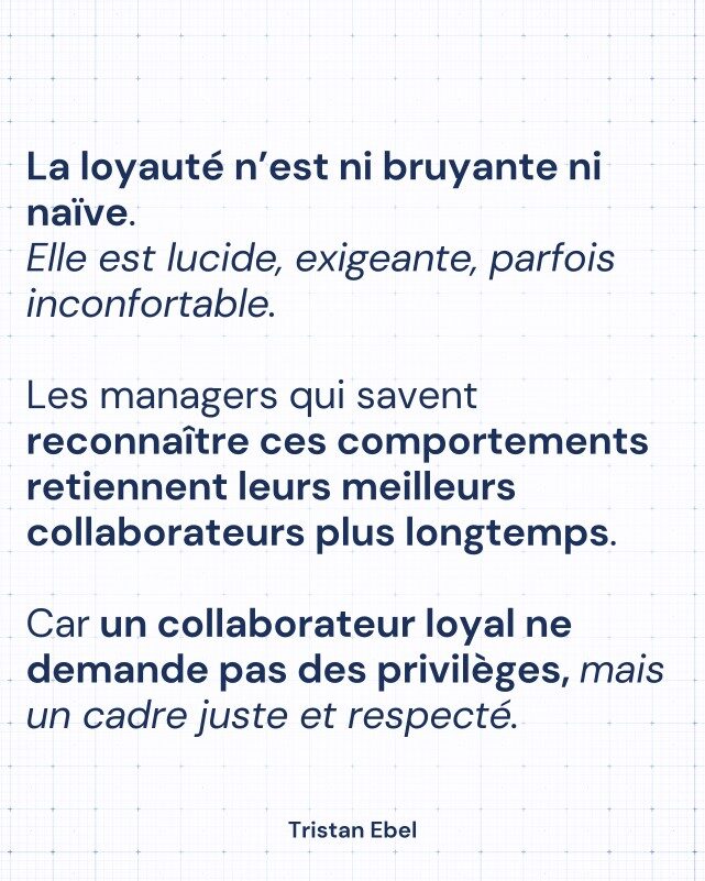 Image du post LinkedIn: On confond souvent loyauté et docilité