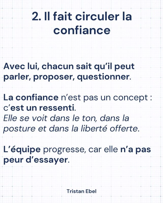 Image du post LinkedIn: On identifie rarement un grand manager au premier regard
