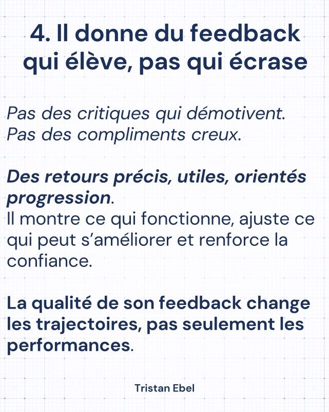 Image du post LinkedIn: On identifie rarement un grand manager au premier regard