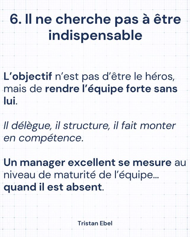 Image du post LinkedIn: On identifie rarement un grand manager au premier regard