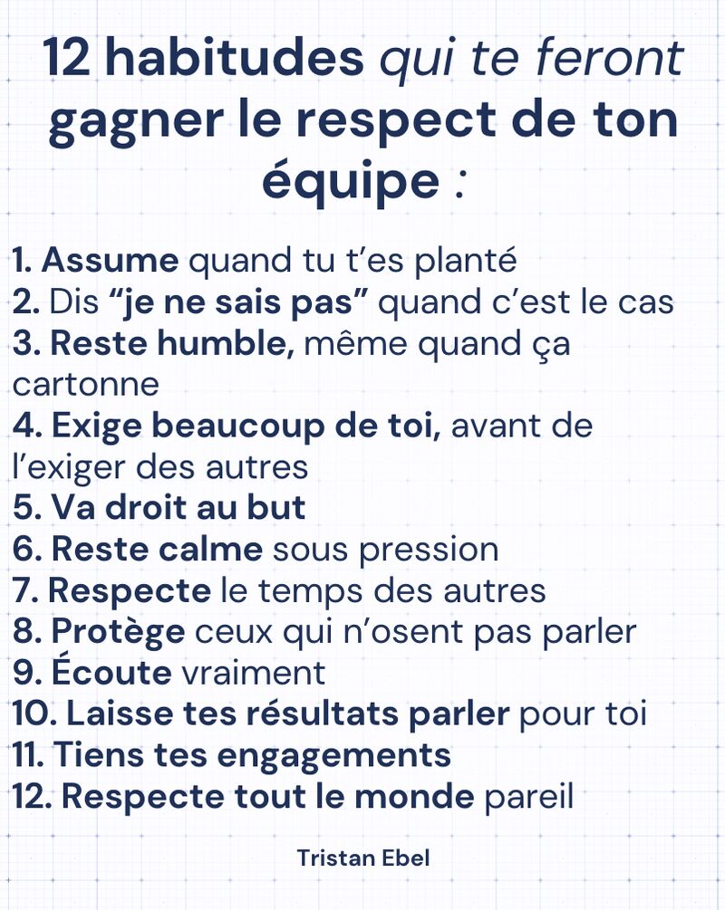 Image du post LinkedIn: On pense souvent que le respect vient avec le titre
