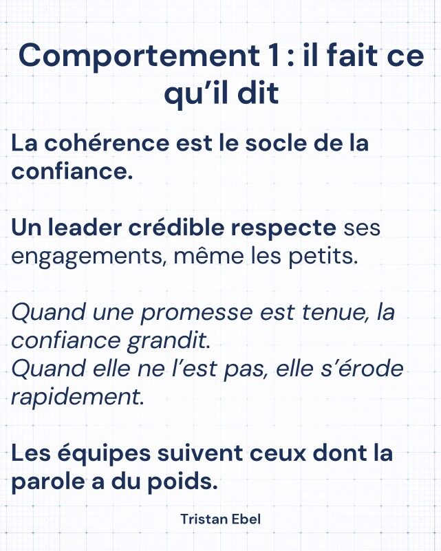 Image du post LinkedIn: Quand une équipe dit : “On peut lui faire confiance”, ce n’est jamais un compliment anodin