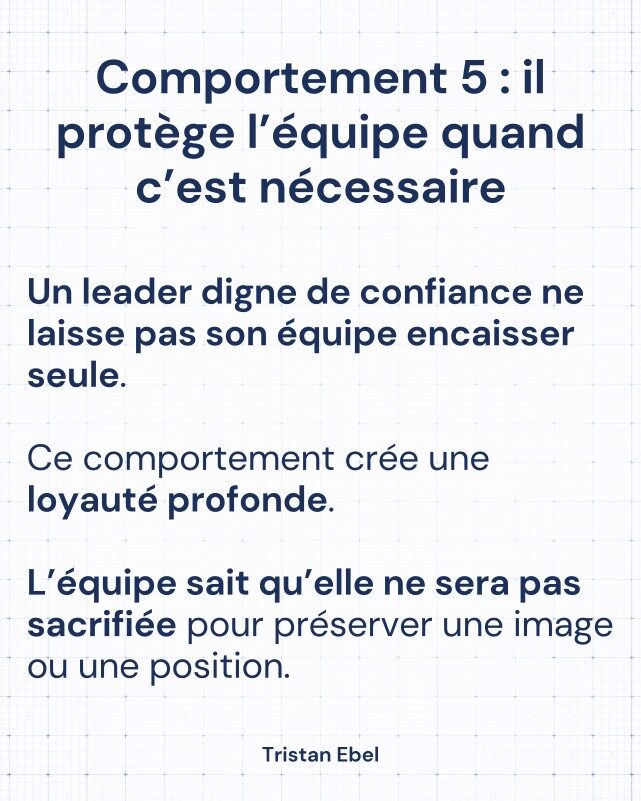 Image du post LinkedIn: Quand une équipe dit : “On peut lui faire confiance”, ce n’est jamais un compliment anodin