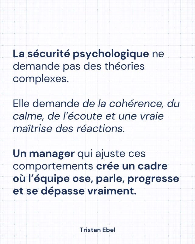 Image du post LinkedIn: Une équipe silencieuse n’est pas une équipe stable