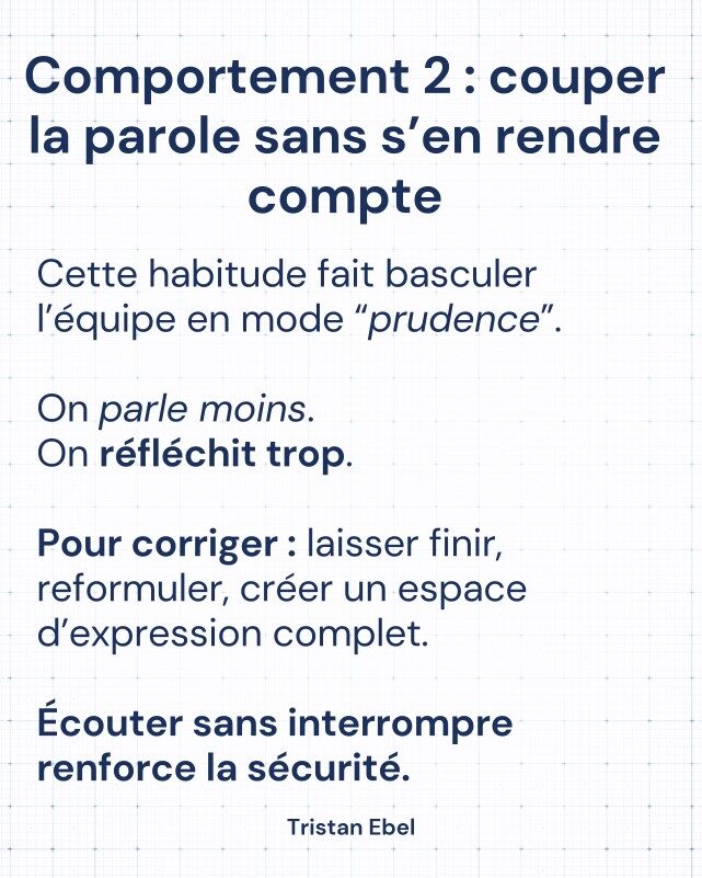 Image du post LinkedIn: Une équipe silencieuse n’est pas une équipe stable