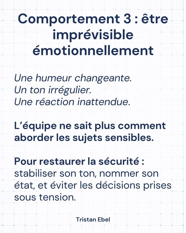 Image du post LinkedIn: Une équipe silencieuse n’est pas une équipe stable