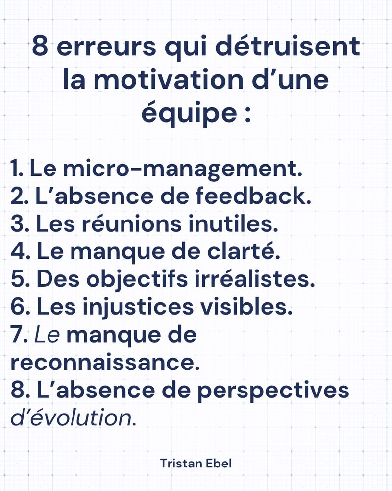 Image du post LinkedIn: La démotivation n’arrive presque jamais par hasard