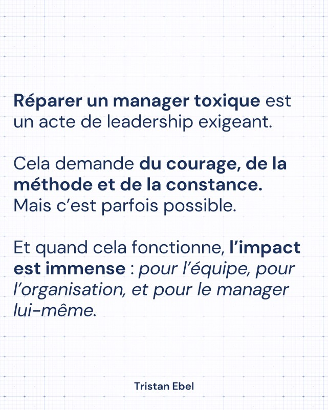 Image du post LinkedIn: La question n’est pas seulement : “Comment repérer un manager toxique ?