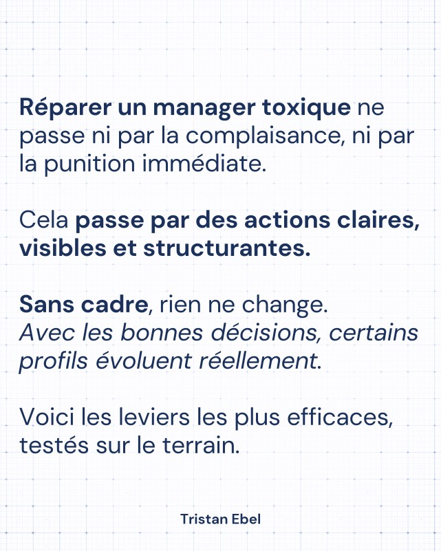 Image du post LinkedIn: La question n’est pas seulement : “Comment repérer un manager toxique ?