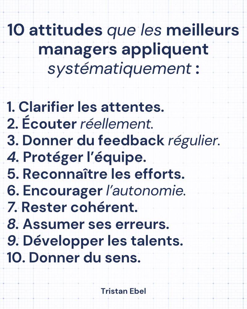 Image du post LinkedIn: Le management ne se résume pas à donner des directives