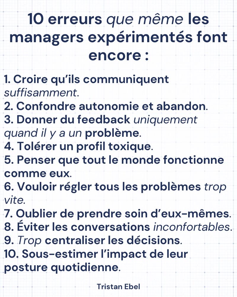 Image du post LinkedIn: L’expérience protège rarement de toutes les erreurs