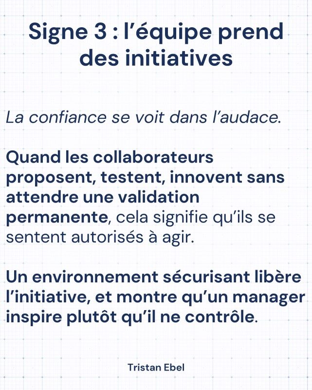 Image du post LinkedIn: On reconnaît un bon manager… à la façon dont son équipe se comporte quand il n’est pas là