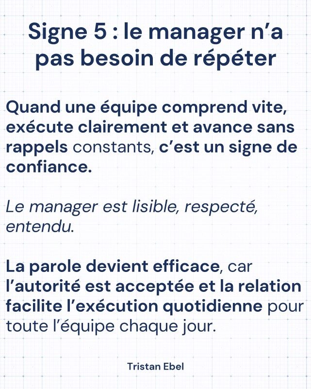 Image du post LinkedIn: On reconnaît un bon manager… à la façon dont son équipe se comporte quand il n’est pas là