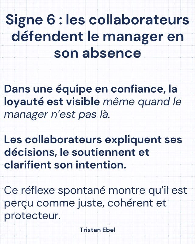 Image du post LinkedIn: On reconnaît un bon manager… à la façon dont son équipe se comporte quand il n’est pas là