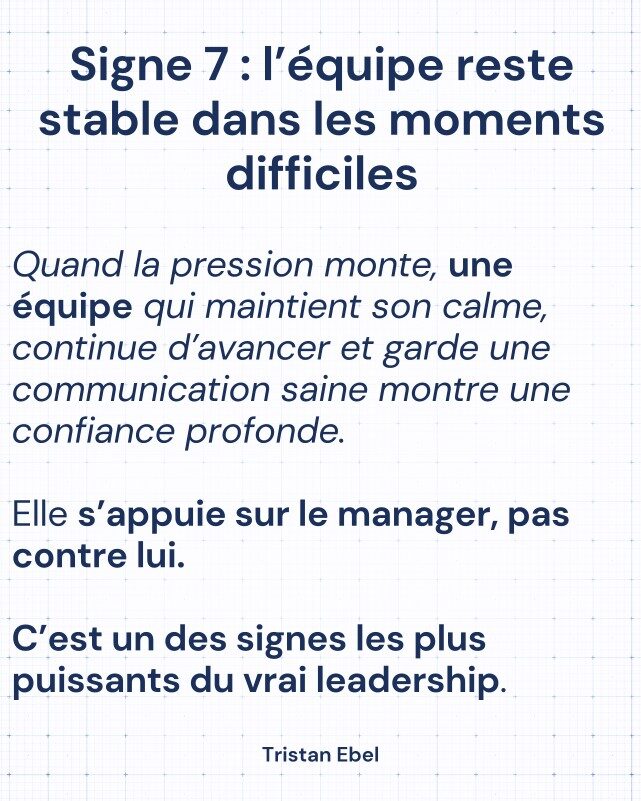 Image du post LinkedIn: On reconnaît un bon manager… à la façon dont son équipe se comporte quand il n’est pas là