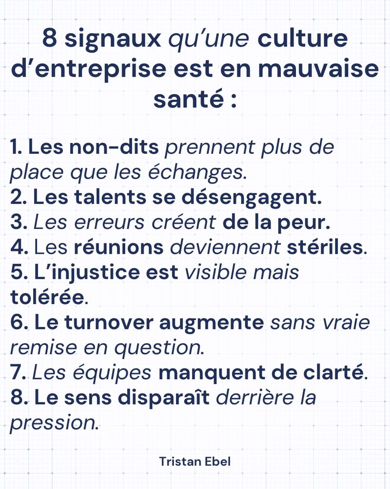 Image du post LinkedIn: Une culture d’entreprise ne s’effondre presque jamais d’un coup