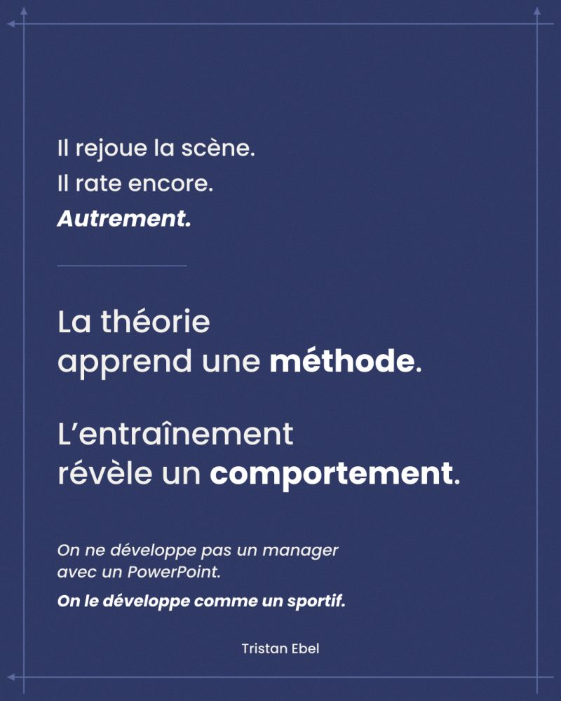 Image du post LinkedIn: Dans nos formations, un manager rate souvent deux fois le même exercice