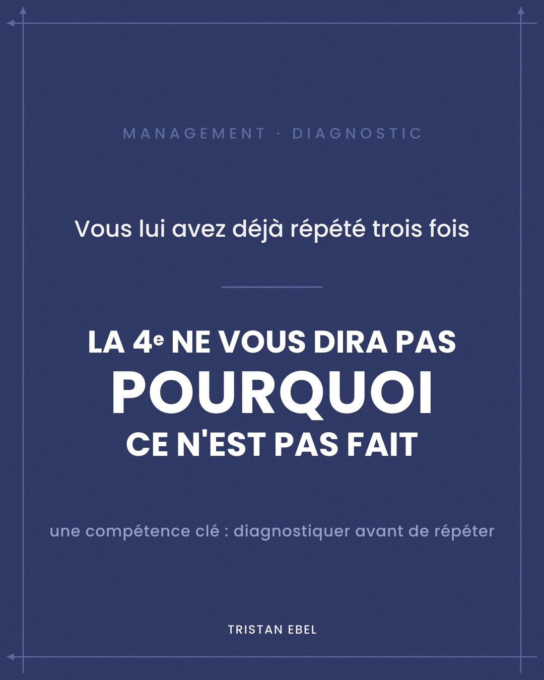 Image du post LinkedIn: Vous lui avez déjà répété trois fois