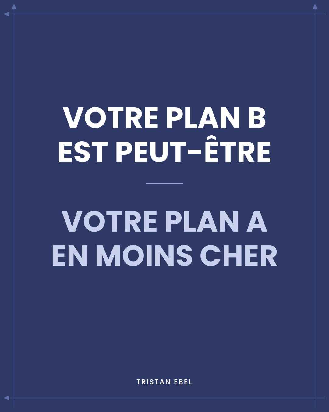 Image du post LinkedIn: Votre plan B est peut-être votre plan A en moins cher